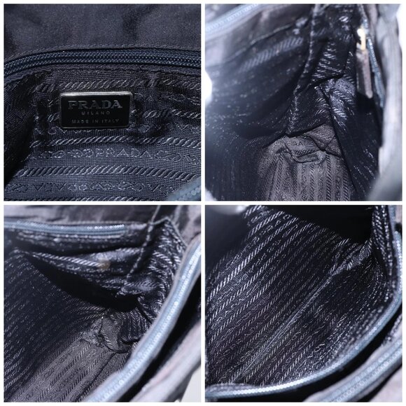 PRADA Hand Bag Nylon Black Silver Auth 153198 - Picture 15 of 16